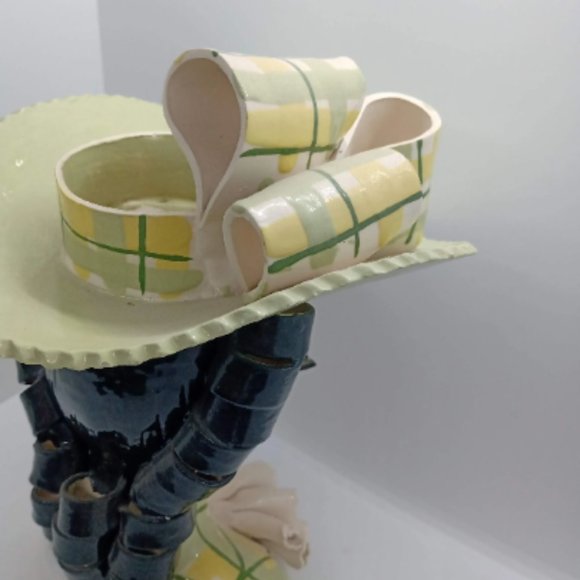 Rare 11" Vintage BETTY LOU NICHOLS Lady head Vase - Picture 6 of 10